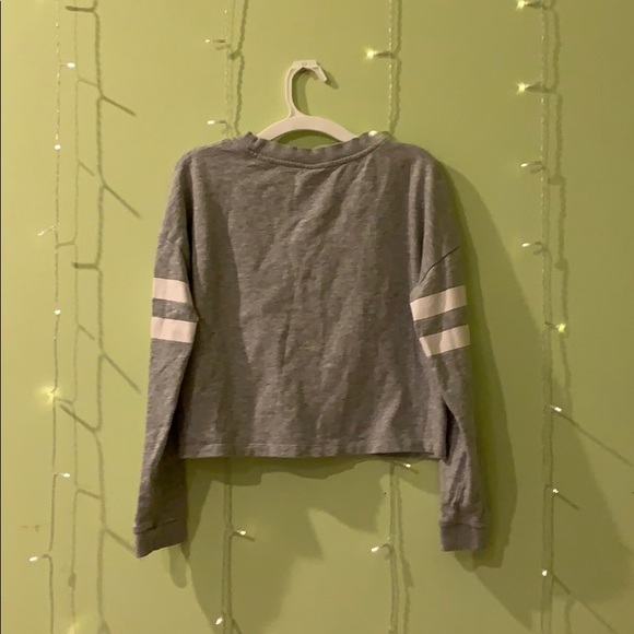 Grey long sleeve crop top - Picture 2 of 4